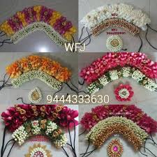 Back in july, once wed featured the free wedding and a lot of people left comments asking how to recreate the fabric flower garland. Wedding Hair Bridal Hair Decorations Indian Bridal Hairstyles Bridal Hair Accessories