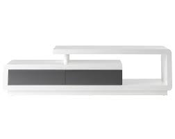 Petit meubles de rangement conforama meuble blanc laque beau. Meuble Tv Design Laque Blanc Avec Tiroirs Gris Etana Miliboo