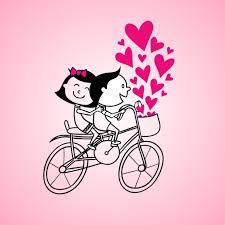 Gambar kartun muslim couple romantis top gambar via 1001topgambar.blogspot.com. Ilustrasi Bersepeda Pasangan Kartun Yang Lucu Templat Postermywall