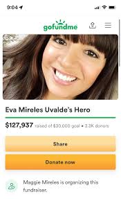 Here is the verified GoFundMe for Eva Mireles—one of the hero teachers at  Robb Elementary who gave her life trying to protect her students:  https://bit.ly/3sYwZsQ
