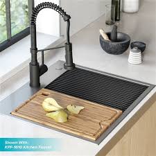 Find great deals on ebay for kitchen sink drop in. Kraus Kore Drop In Undermount Workstation Kitchen Sink Single Bowl 25 In Stainless Steel Kwt311 25 Rona
