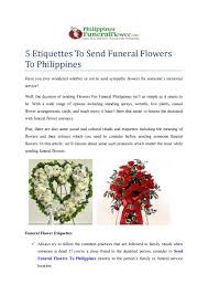Flowers and fruit baskets are a way to show you care, but these sympathy gifts go beyond the obvious and truly show you're instead of a bouquet, make your gift stand out by sending a succulent gift set. Send Funeral Flowers To Philippines By Philippinesfuneralflower Issuu