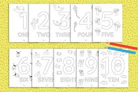 These free printable numbers templates can also be used to make a game. 1 10 Printable Numbers Coloring Pages Yes We Made This