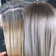 It involves painting highlights and lowlights onto the hair. 5 Ideas For Blending Gray Hair With Highlights And Lowlights