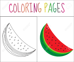 Coloring Book Page Watermelon Sketch And Color Version Coloring Royalty Free Cliparts Vectors And Stock Illustration Image 59643195 Check out our watermelon colored selection for the very best in unique or custom, handmade pieces from our shops. coloring book page watermelon sketch and color version coloring