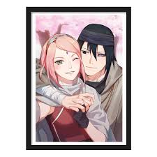 YourCanvas - | Sasuke x Sakura Uchiha | Naruto Frames & Posters | Anime  Frames & Posters (Black Framed 10×13 inches, Sasuke x Sakura Uchiha) : ...