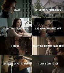 I Heard That You Re Settled Down That You Found A Girl And You Re Married Now I Heard That Your Dreams Came True Guess She G Marvel Couples Clintasha Clint