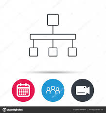 Hierarchy Icon Organization Chart Sign Stock Vector