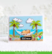 Amazon.com: Lawn Fawn On The Beach 4"x6" Clear Stamp and Coordinating  Custom Craft Die Set, Bundle of Two Items, LF 1955, LF1956