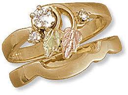 L Ladies Black Hills Gold Wedding Set With Engagement Ring Black Hills Gold Wedding Rings Black Hills Gold Jewelry Black Hills Gold