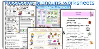 We replace nouns with pronouns to make sentences clearer and sound less awkward. Possessive Pronouns Worksheets