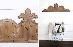American Mercantile Wooden Scroll Wall Decor Set Of 2 Pieces Wooden Wall Art Decor Wall Decor Decor