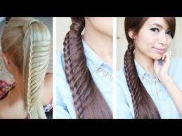 Ladder Braid Ponytail Hairstyle Hair Tutorial Braided Ponytail Hairstyles Ladder Braid Braided Ponytail