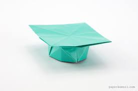 Origami Graduation Hat Tutorial Paper Kawaii Hat Tutorial Origami Graduation Hat