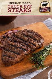Certified Angus Beef Brand Chuck Eye Steaks Are Juicy Tender And Loaded With Flavor In Thi Chuck Eye Steak Recipe Grilled Steak Recipes Beef Recipes Easy