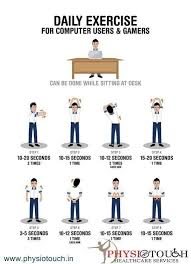 Daily Exercise For Computer Workers Daily Workout Desk Workout Exercise