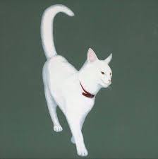White cat Painting by Jeroen Allart | Saatchi Art