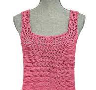 Pink Crochet Tank Top - Pink Cotton Crochet Camisole ...