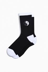 Chenille Yin Yang Crew Sock Crew Socks Yin Yang Socks