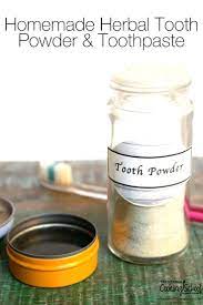 Our Homemade Herbal Tooth Powder And Toothpaste Recipe Tooth Powder Herbalism Natural Toothpaste