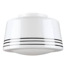 It's crafted with a frosted featuring a metal canopy in a lustrous black finish, this simple flush mount provides a lot of character in a small package. 12 Striped Schoolhouse Drum Shade Rejuvenation