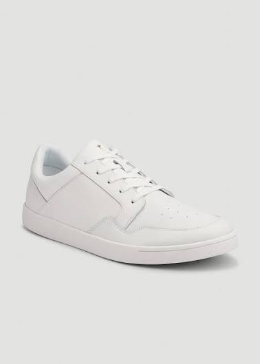 Court Sneaker for Tall Men in White 16 / White