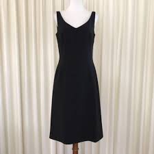 Elie Tahari Dress Sheath Black Sleeveless Womens Career Cocktail Party V Neck 4 Elie Tahari Dresses Tahari Dress Dresses