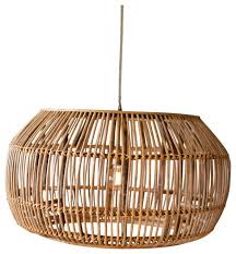 Large Round Bamboo Pendant Light Asian Pendant Lighting By Kalalou Inc