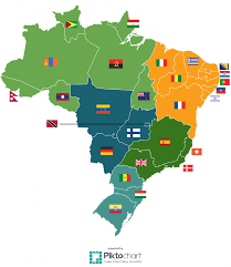 Brazil , china , russia , united states. The Real Size Of Brazilian States Compared To Other Countries Vivid Maps