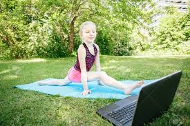 We did not find results for: Caucasian Girl Child Doing Sport Workout Outdoor Online Video Yoga Stretching On Internet Kid Learning Training On Backyard At Home With Laptop New Normal Social Distance At Coronavirus Stock Photo Picture And