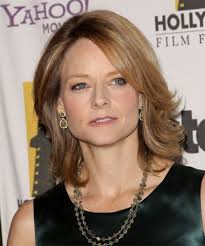 Jodie Foster Medium Straight Caramel Brunette Hairstyle