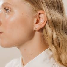 Dainty 3.5mm Diamond Threaders by Caitlyn Minimalist • Small Huggie Hoop  Earrings • Minimalist Bridal Jewelry • Bridesmaid Gift • ER096