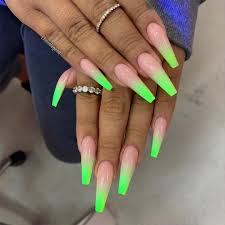 50 Impressive Long Coffin Nail Art Designs You Should Try Neon Green Nails Green Acrylic Nails Neon Acrylic Nails Green ombre nails & blue nails| how to do my own acrylic nails at home hey, loves welcome back to my channel.