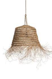 suspension lamp pot seagrass with frills hanglamp franjes potten