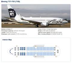 Alaska Airlines Boeing 737 700 Aircraft Seating Chart