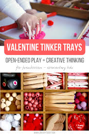 Valentine Tinker Tray U Ready Teddy Valentines Day Activities Preschool Valentines Valentine Activities