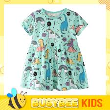 Sebahagian ialah antara hasil dari azra fesyen(hasil airtangan madam sendiri). Kids Girl Dress 1 8 Years Old Short Sleeve With Unicorn Themed Full Print Dress Kanak