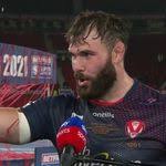 Alex Walmsley revealed how proud he is of the St Helens organisation before  running off for a photo opportunity following last year's Grand Final  triumph