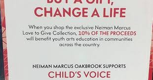 Otis hydraulic elevator in neiman marcus in oakbrook center. Neiman Marcus Love To Give Campaign To Benefit Child S Voice This Holiday
