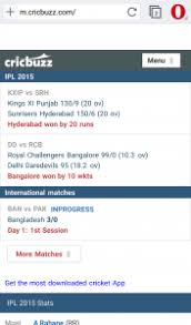 Get latest cricket match score updates only on espn.com. Top 5 Sites To Follow For Live Cricket Scores Opera India