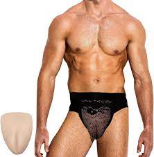 Mens Cotton Breathable Hiding Gaff Panties Front Silicone Pad Lingerie  Underwear for Crossdresser Transgender Black at Amazon Men's Clothing store