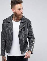 Coated Denim Not Leather Denim And Supply Leather Jacket Men Style Denim Coat Denim And Supply