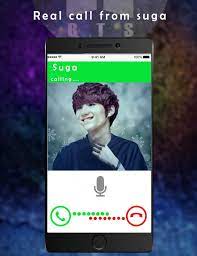 Nomor favoritnya adalah 4 (empat) dia memiliki kebiasaan aneh mengedipkan mata kirinya ketika dia lapar. Suga Bts Fake Calling Kpop For Android Apk Download