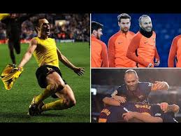 Image result for INiesta bids farewell to barca