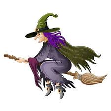 Illustration Of Halloween Witch Flying On Broom Witch Pictures Witch Flying On Broom Halloween Witch