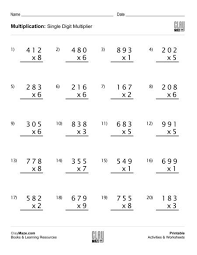 Worksheet 3 Digit Multiplication With 1 Digit Multipli Printable Multiplication Worksheets 4th Grade Math Worksheets Free Printable Multiplication Worksheets