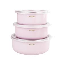 Emsan demre paslanmaz celik 3lu saklama kabi kirmizi emsan. Emsan Pastel Emaye 3lu Saklama Kabi Pembe Emsan