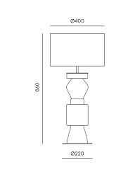 Lámpara de sobremesa KITTA PONN Aromas del Campo diámetro 40cm altura  Varios Acabados Disponibles con Pantalla