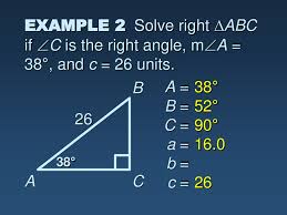 An airship is flying at an altitude of when it spots a village in the distance with a depression angle of. Solving Right Triangles Ppt Download