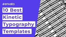 10 Best Kinetic Typography Templates for After Effects - YouTube